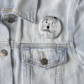 West Highland White Terrier Ronde Button 5,7 Cm (In situ)