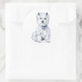 West Highland White Terrier Ronde Sticker (Tas)