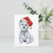 West Highland White Terrier Santa Claus Feestdagenkaart (Staand voorkant)