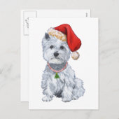 West Highland White Terrier Santa Claus Feestdagenkaart (Voorkant / Achterkant)