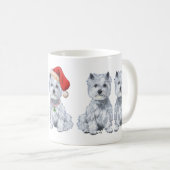 West Highland White Terrier Santa Claus Koffiemok (Voorkant rechts)