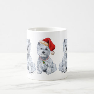West Highland White Terrier Santa Claus Koffiemok