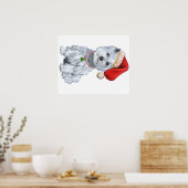 West Highland White Terrier Santa Claus Poster (Keuken)