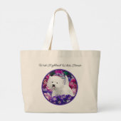 West Highland White Terrier schilderij Westie Dog Grote Tote Bag (Achterkant)