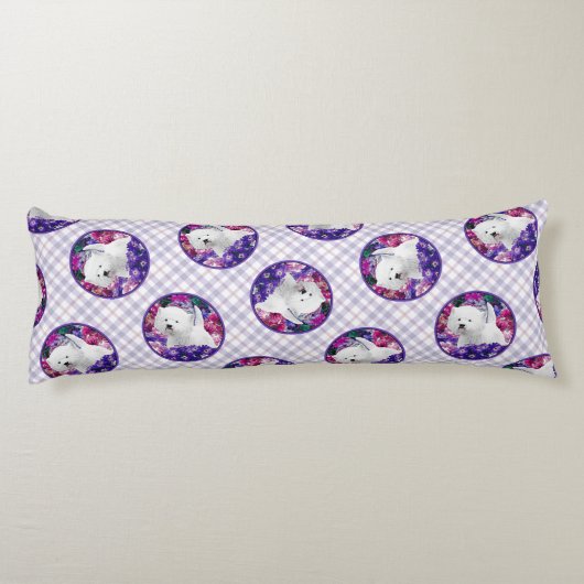 West Highland White Terrier schilderij Westie Dog Lichaamskussen (Achterkant)