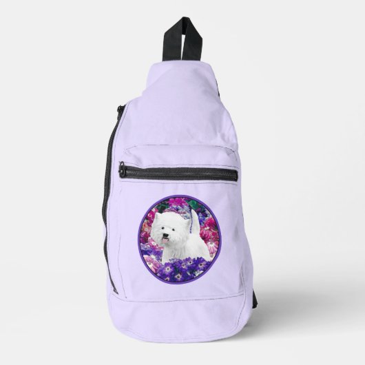 West Highland White Terrier schilderij Westie Dog Sling Bag (Voorkant)