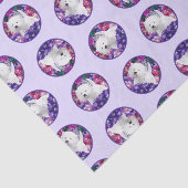 West Highland White Terrier schilderij Westie Dog Tissuepapier (Detail)