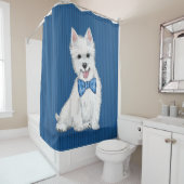 West Highland White Terrier Shower Curtain Douchegordijn (In situ)