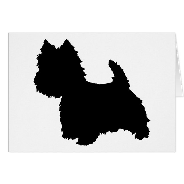 West Highland White Terrier Silhouet (Voorkant Horizontaal)