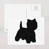 West Highland White Terrier Silhouet Briefkaart (Voorkant / Achterkant)