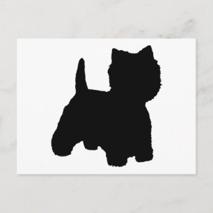 West Highland White Terrier Silhouet Briefkaart