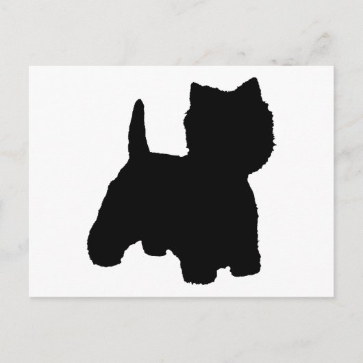 West Highland White Terrier Silhouet Briefkaart (Voorkant)