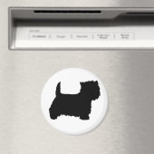 West Highland White Terrier Silhouet Magneet (Insitu (Vaatwasser))
