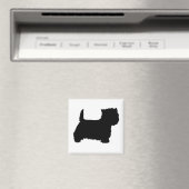 West Highland White Terrier Silhouet Magneet (Insitu (Vaatwasser))