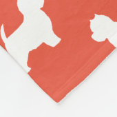 West Highland White Terrier Silhouetten Westie Dog Fleece Deken (Hoek)