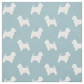 West Highland White Terrier Silhouettes Pattern Stof (Swatch)