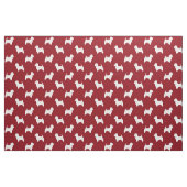 West Highland White Terrier Silhouettes Pattern Stof (Fat Quarter)