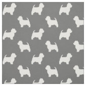 West Highland White Terrier Silhouettes Pattern Stof (Swatch)