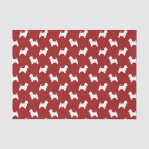 West Highland White Terrier Silhouettes Pattern Tissuepapier