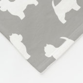 West Highland White Terrier Silhouettes Westie Dog Fleece Deken (Hoek)