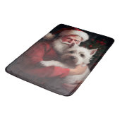 West Highland White Terrier Sinterklaas Kerstmis Badmat (Gekanteld)