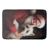 West Highland White Terrier Sinterklaas Kerstmis Badmat (Voorkant)