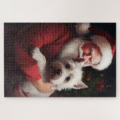 West Highland White Terrier Sinterklaas Kerstmis Legpuzzel (Horizontaal)