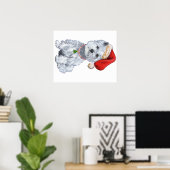 West Highland White Terrier Sinterklaas Poster (Thuiskantoor)