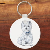 West Highland White Terrier Sleutelhanger (Voorkant)
