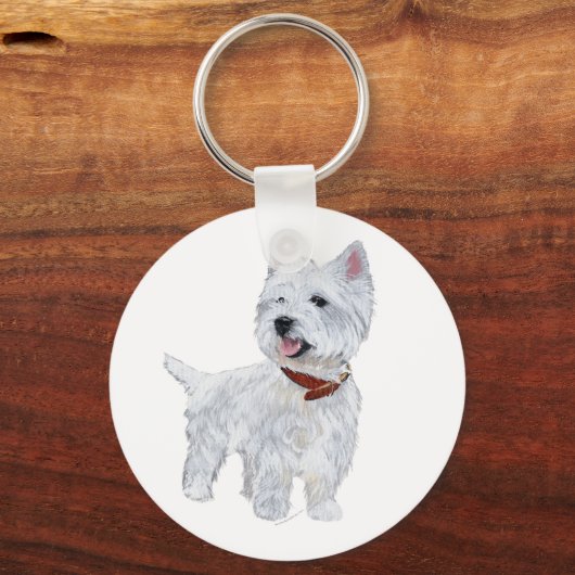 West Highland White Terrier Sleutelhanger (Voorkant)