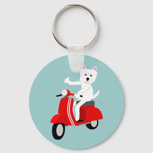 West Highland White Terrier Sleutelhanger (Voorkant)