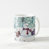 West Highland White Terrier Snowman Koffiemok (Voorkant rechts)