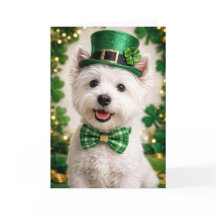 West Highland White Terrier St. Patrick's Day Kaar