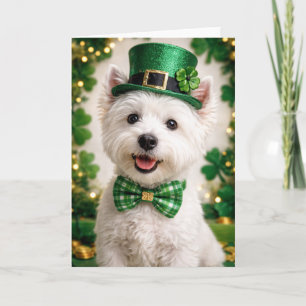 West Highland White Terrier St. Patrick's Day Kaar Kaart