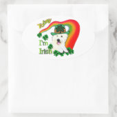 West Highland White Terrier St Pats Ovale Sticker (Tas)