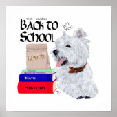 West Highland White Terrier Terug naar school Poster (Voorkant)