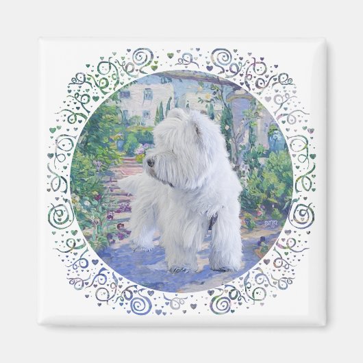 West Highland White Terrier Tuin Magneet (Voorkant)