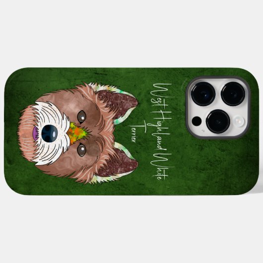 West Highland White Terrier Ugly Face Case-Mate iPhone Case (Achterkant (horizontaal))