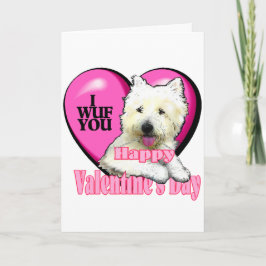 West Highland White Terrier Valentijns Feestdagen Kaart