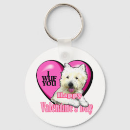 West Highland White Terrier Valentijns Sleutelhanger
