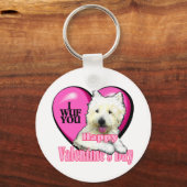 West Highland White Terrier Valentijns Sleutelhanger (Voorkant)