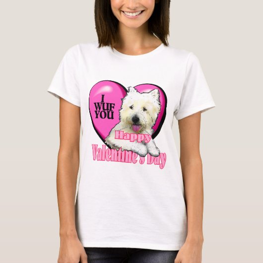 West Highland White Terrier Valentijns T-shirt (Voorkant)