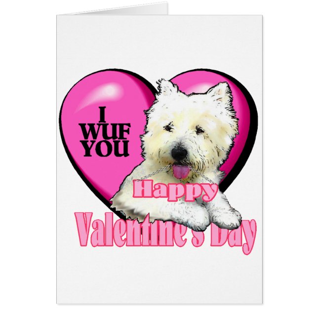 West Highland White Terrier Valentijnsdag (Voorkant)