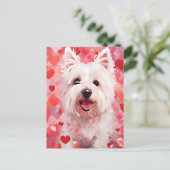 West Highland White Terrier Valentijnsdag Briefkaart (Staand voorkant)