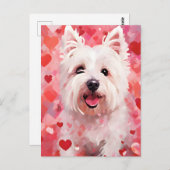 West Highland White Terrier Valentijnsdag Briefkaart (Voorkant / Achterkant)