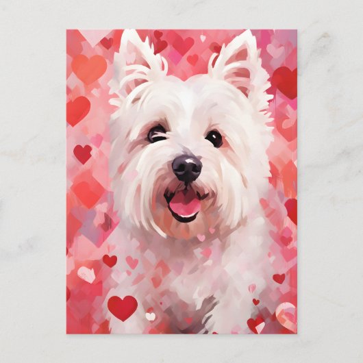 West Highland White Terrier Valentijnsdag Briefkaart (Voorkant)