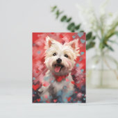 West Highland White Terrier Valentijnsdag Briefkaart (Staand voorkant)