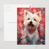 West Highland White Terrier Valentijnsdag Briefkaart (Voorkant / Achterkant)