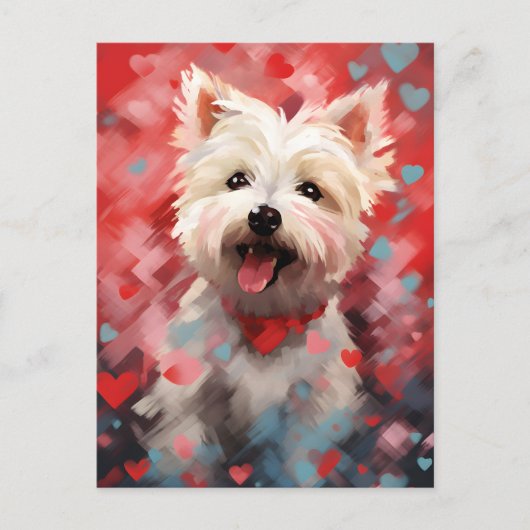 West Highland White Terrier Valentijnsdag Briefkaart (Voorkant)