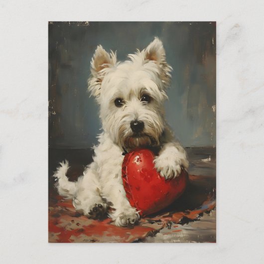 West Highland White Terrier Valentijnsdag Briefkaart (Voorkant)